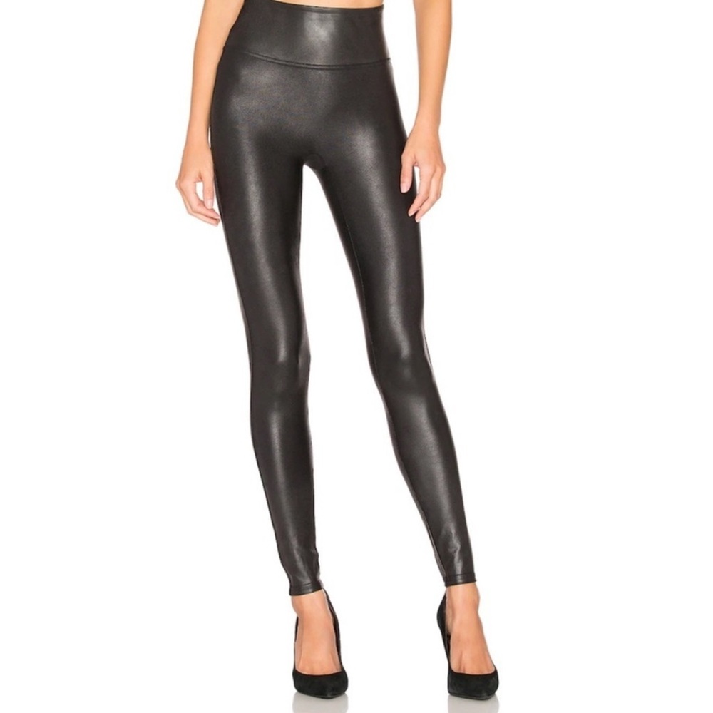 SPANX faux leather  Black Leggings
